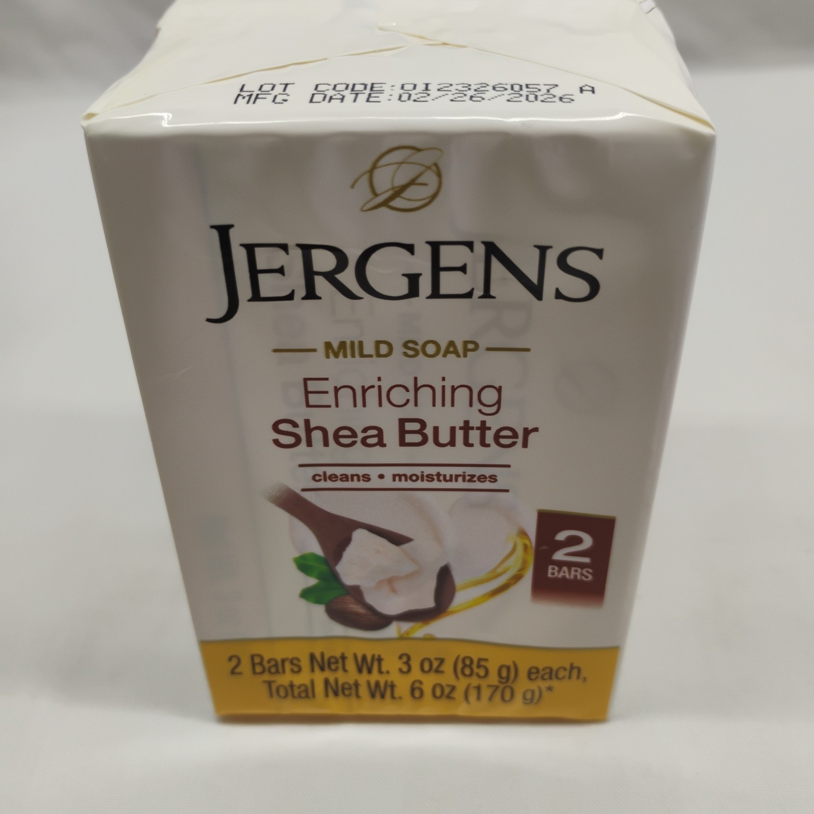 5 Pack Jergens Enriching Shea Butter MILD Bar Soap 3oz Each 10 Bars Total