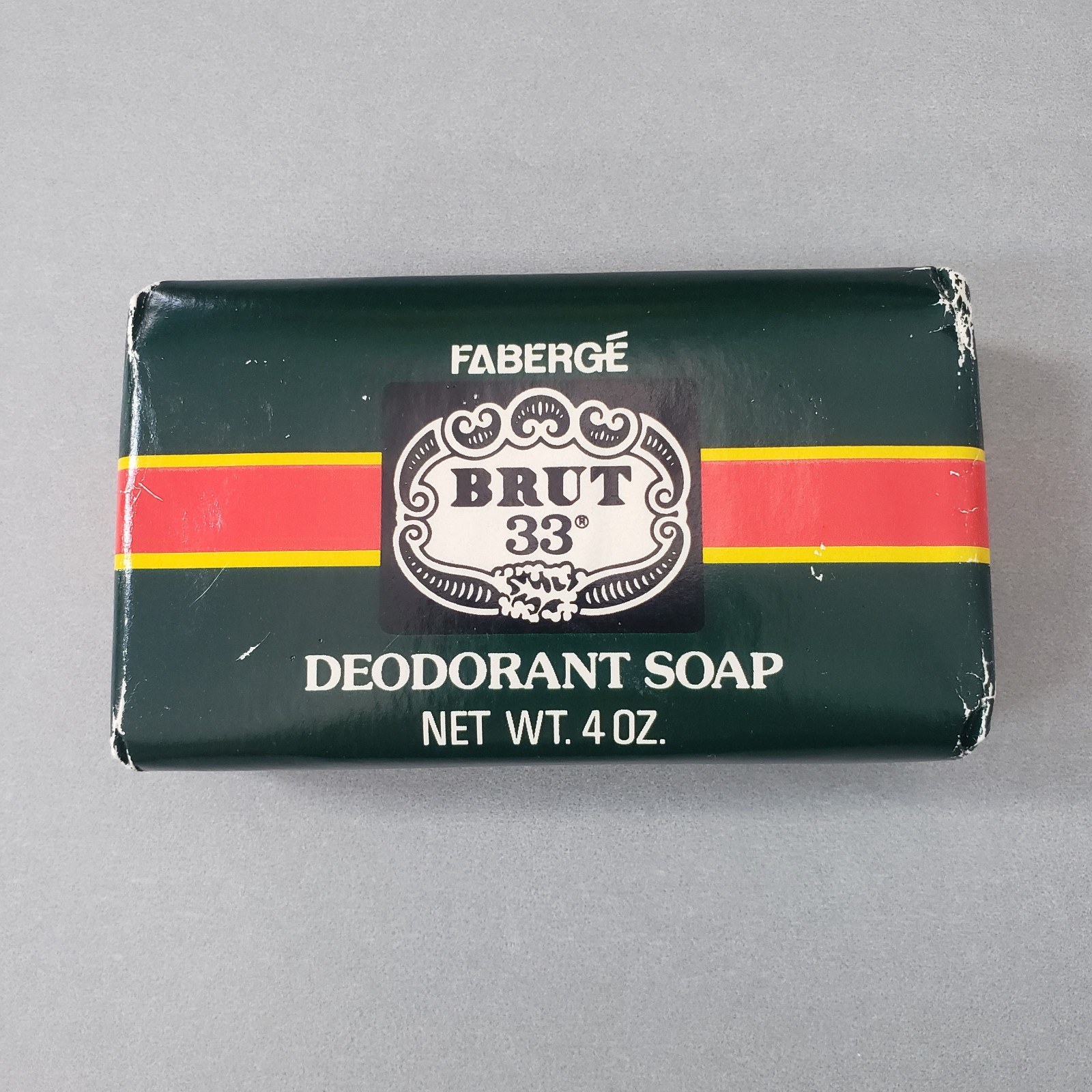 Vintage Faberge Brut 33 Deodorant Soap 4 oz Made in England NOS New in Package