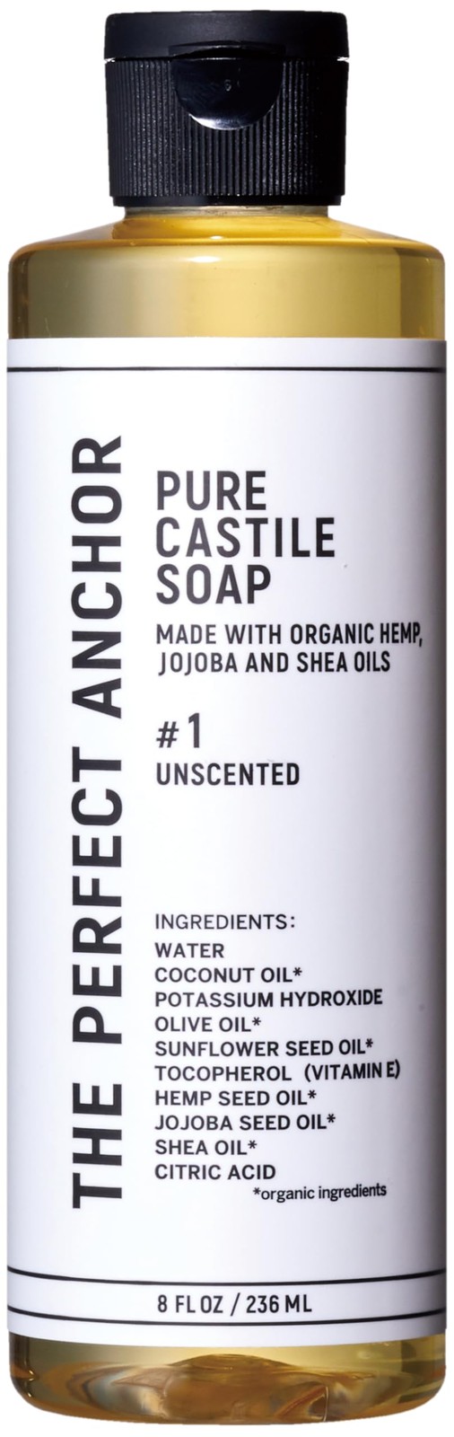 The Perfect Anchor Pure Castile Soap Unscented 8 Fl Oz (Pack of 1),