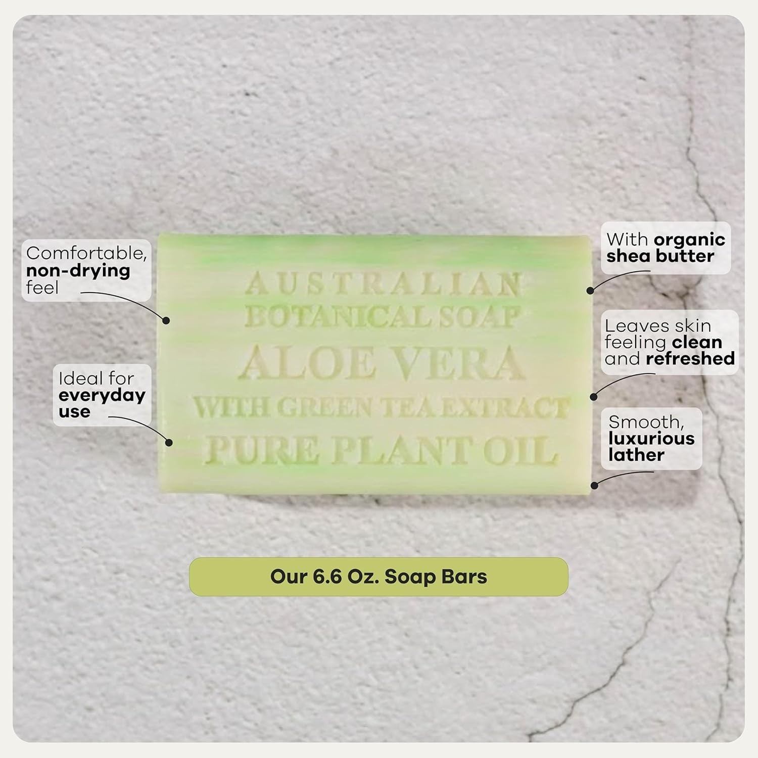 Moisturizing Aloe Shea Butter Soap Bars – 8 Pack