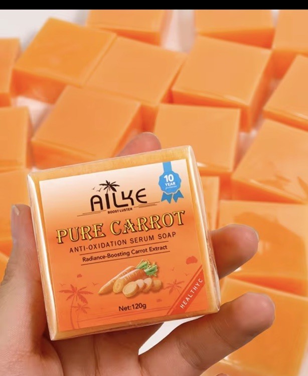 Pure Carrot Soap 120g – Brightening Serum Soap for Face & Body Radiance