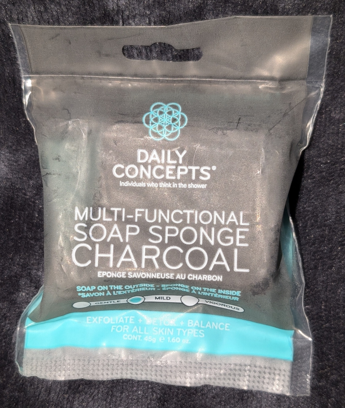 New Daily Concepts Multi-Functional Soap Sponge Charcoal Mild
