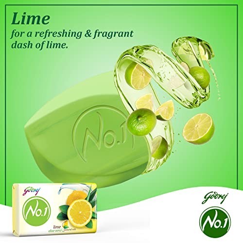 Godrej No.1 Lime Aloe Vera Soap 150g Long Fragrance Grade 1 Bath Bar Pack 4 FS