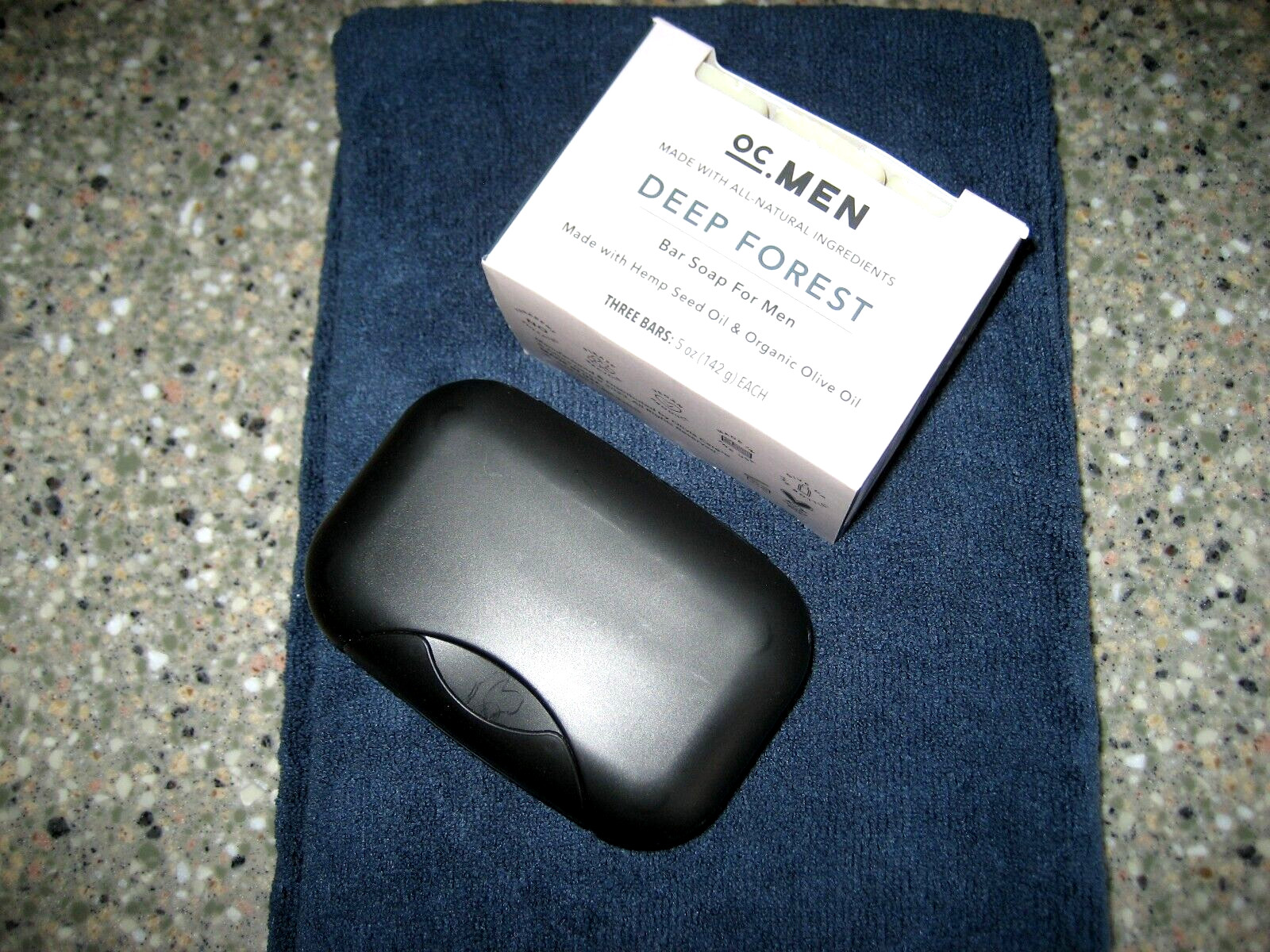 OC MENS 3 BAR’S 5oz deep forest ALL NATURAL+ soap case and mesh sack made in us