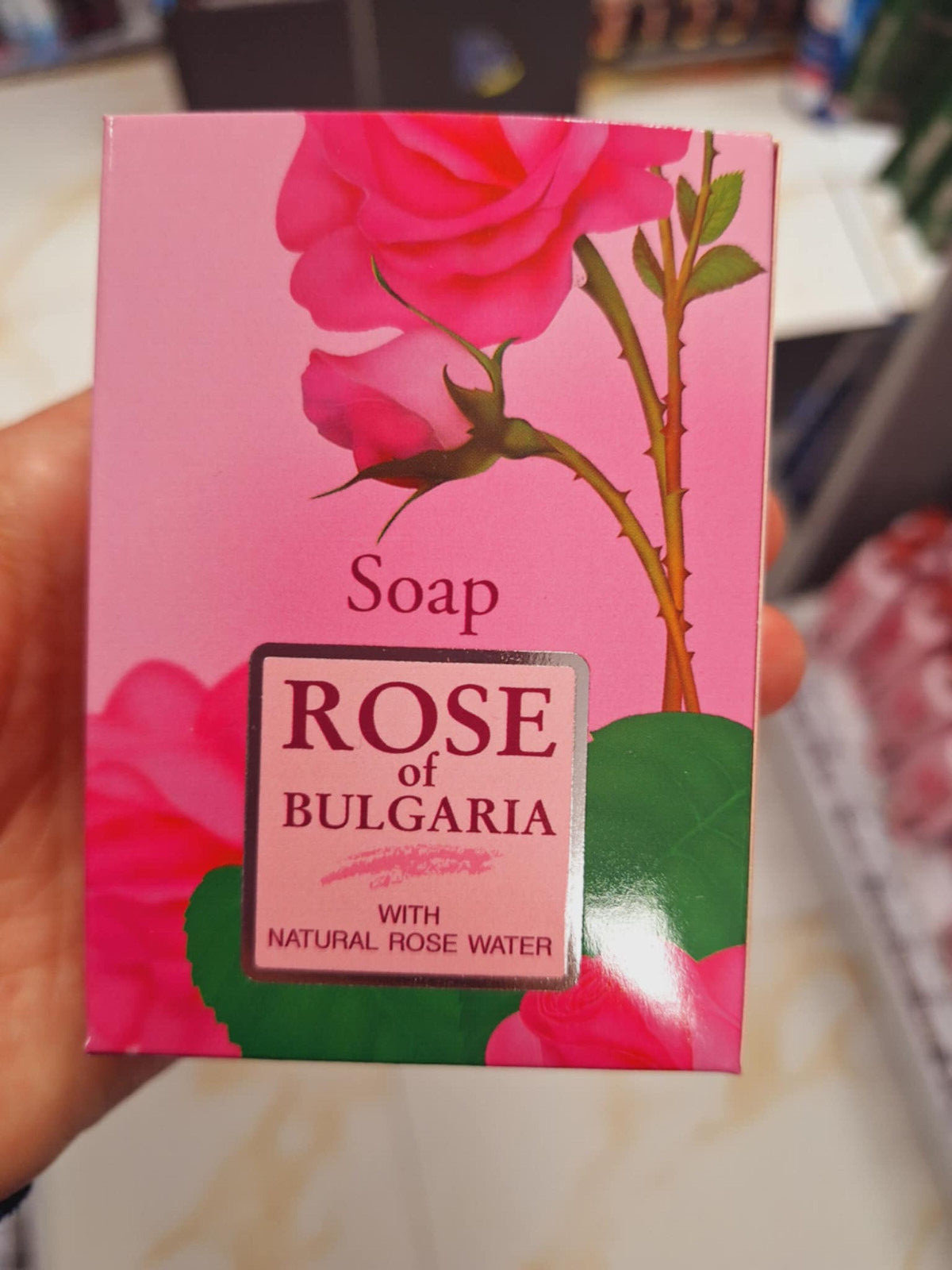 Natural Bulgarian Rose Water Soap rose petals -Rose of Bulgaria -Biofresh, 100g