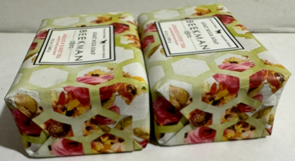Set of 2 Beekman 1802 Apricot & Honey Tea Goat Milk Soap 9oz/255g