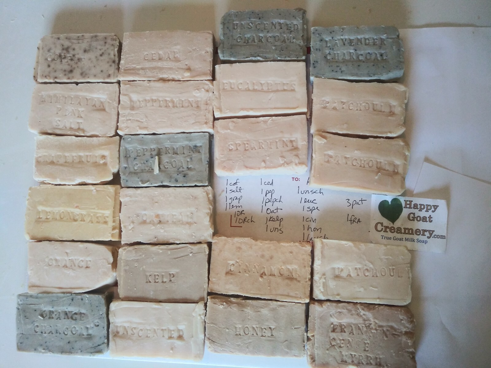 25 BARS VARIETY PACK RAW GOAT MILK SOAP PURE ESSENTIAL OILS CHEAP BULK WHOLESALE