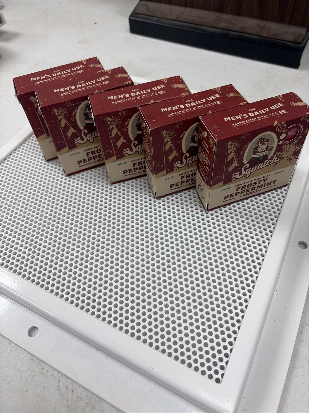 Dr. Squatch Limited Edition Frosty Peppermint Bars Men’s Natural Soap Lot of 5