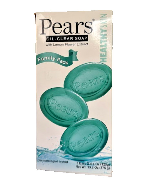 Pears Oil Clear Soap with Lemon Extract 125g Bar – Pack of 3