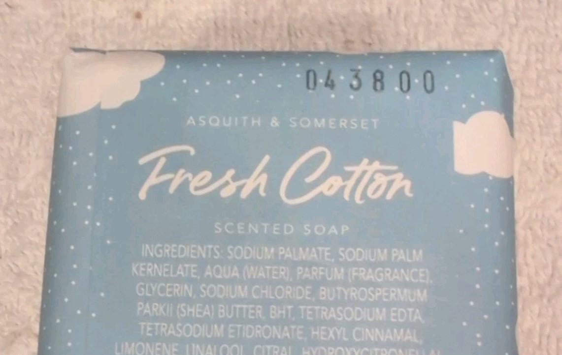 Asquith & Somerset England Luxury Bar Soap Fresh Cotton