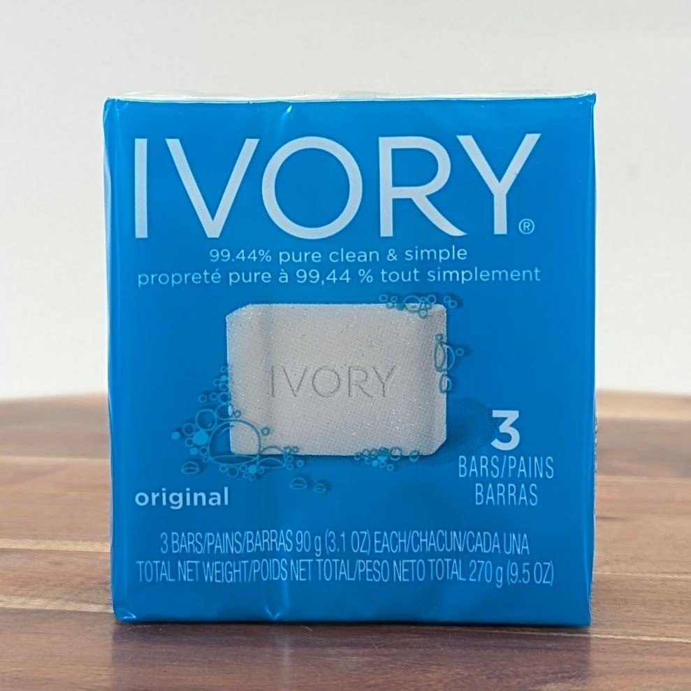 3 pk Vintage Original Ivory Bar Soap 3 Bar 9.5oz 99.44% Pure Clean Simple SEALED
