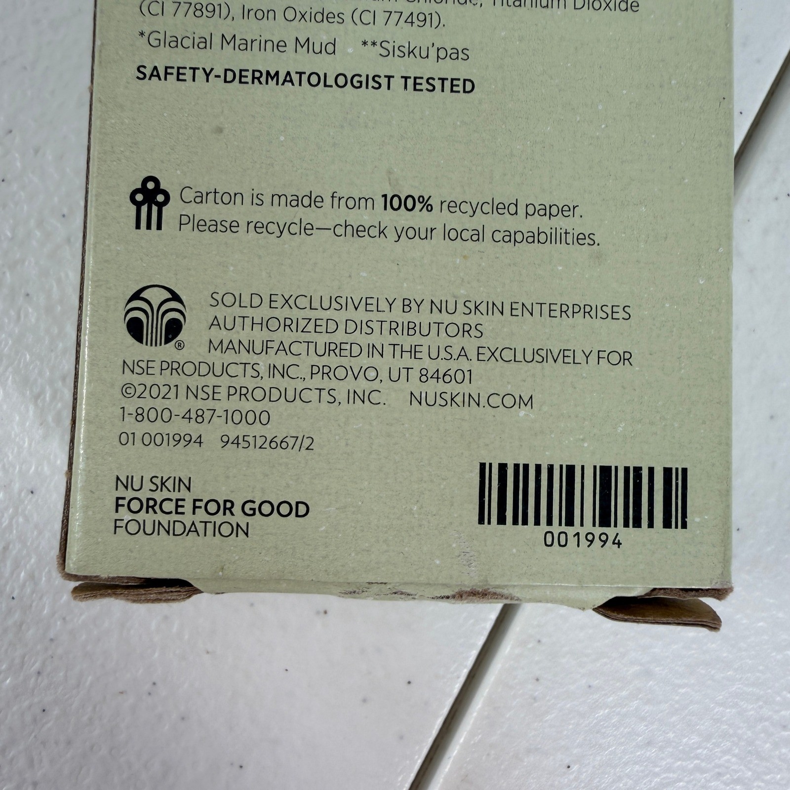 Epoch 3.4oz Polishing Bar Glacial Marine Mud Soap-Free Cleanser Brown Made USA