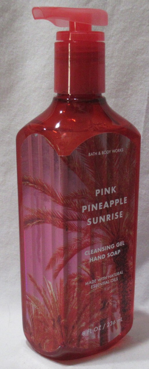 Bath & Body Works Cleansing Gel Hand Soap Lot Set of 2 PINK PINEAPPLE SUNRISE