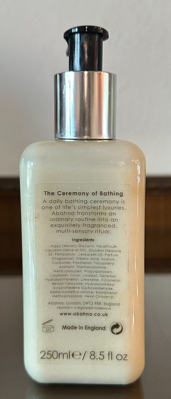 Abahna White Grapefruit & May Chang 8.5 oz / 250 ml Hand Cream RARE