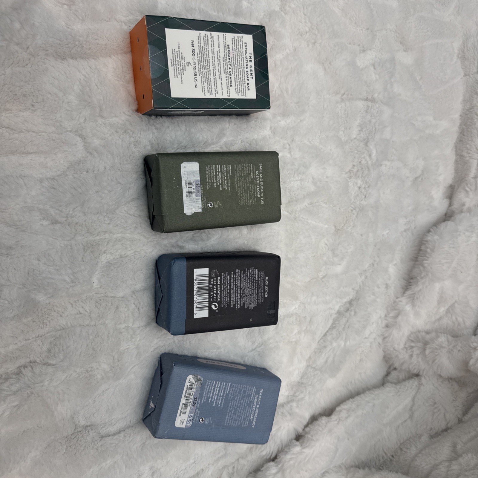 LOT of 4 various SOAP BARS for MEN