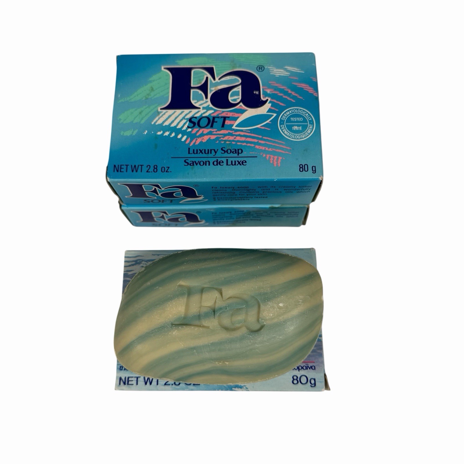 Vintage FA Soft Scent Luxury Bar Soap 80g Made In Germany Set Of 3 New