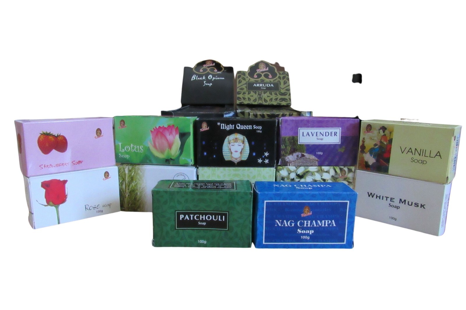 Kamini Imported Vegetarian All Natural Beauty Bar Soap, 100 Grams, Choose Scent