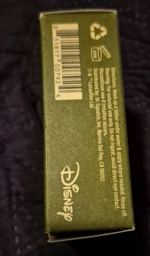 Dr Squatch Wisdom Wash Bar Soap Yoda Star Wars