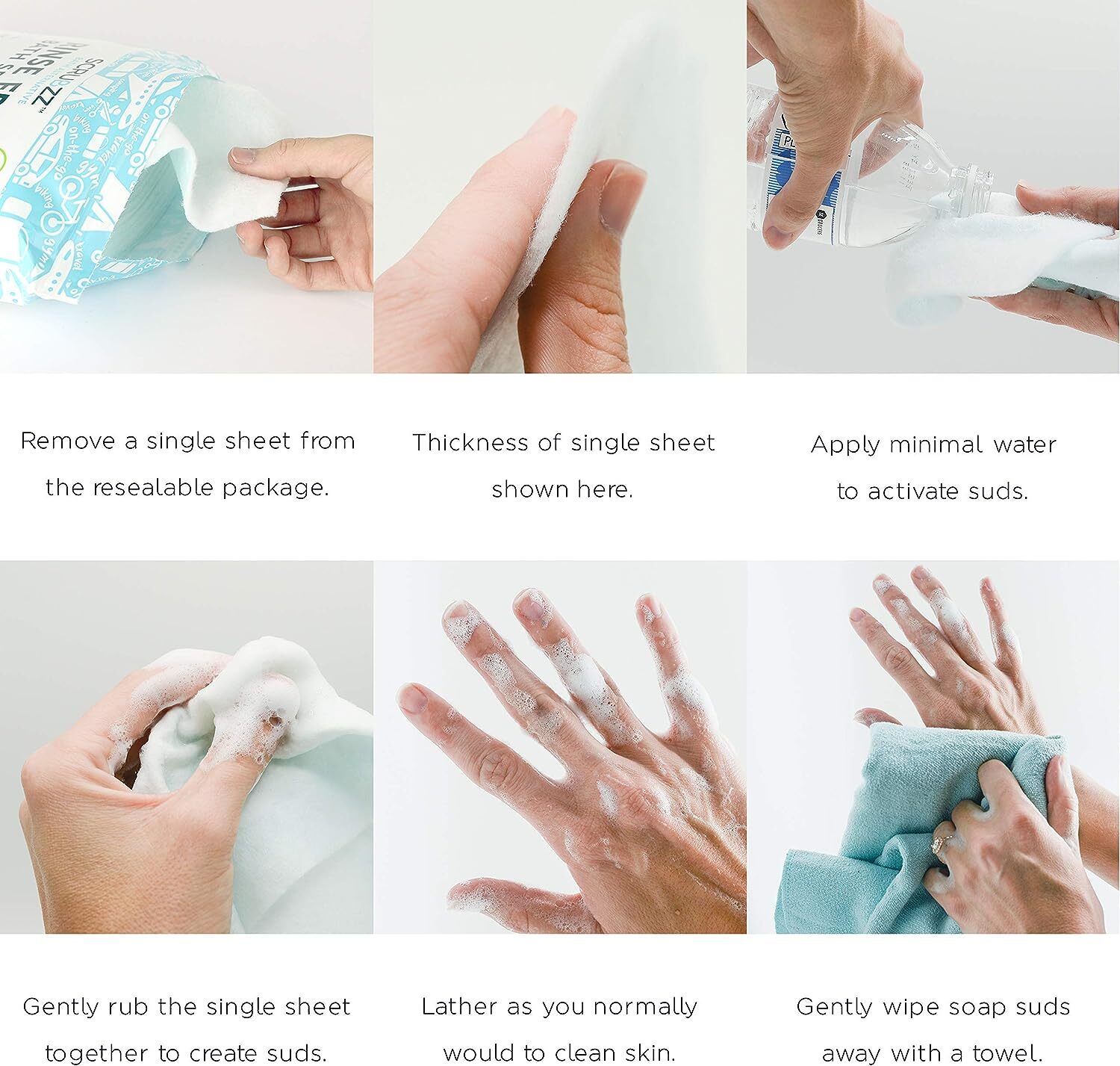 Unscented Bathing Wipes Pack Of 25 Water Activated Hypoallergenic Rinse Free
