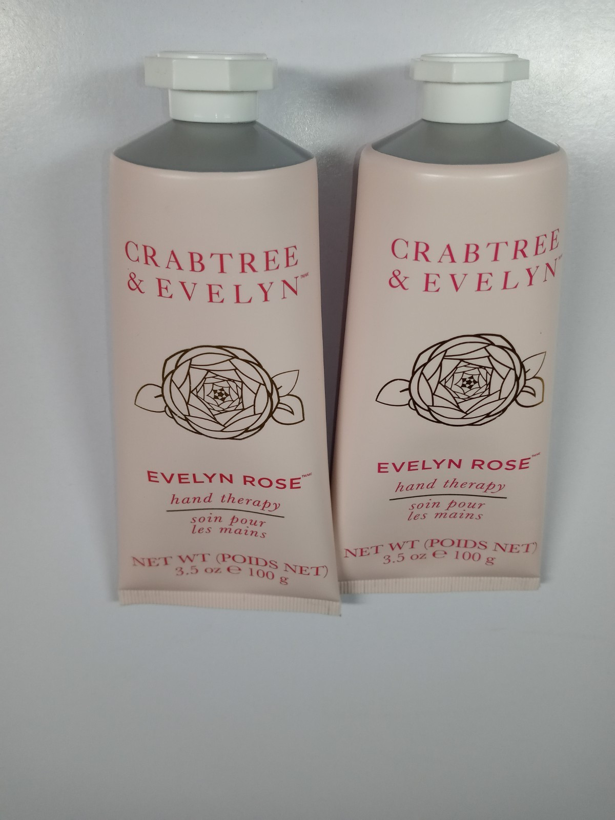 Crabtree & Evelyn Lot of 2 Evelyn Rose Hand Therapy 2x100g/3.5oz NIB