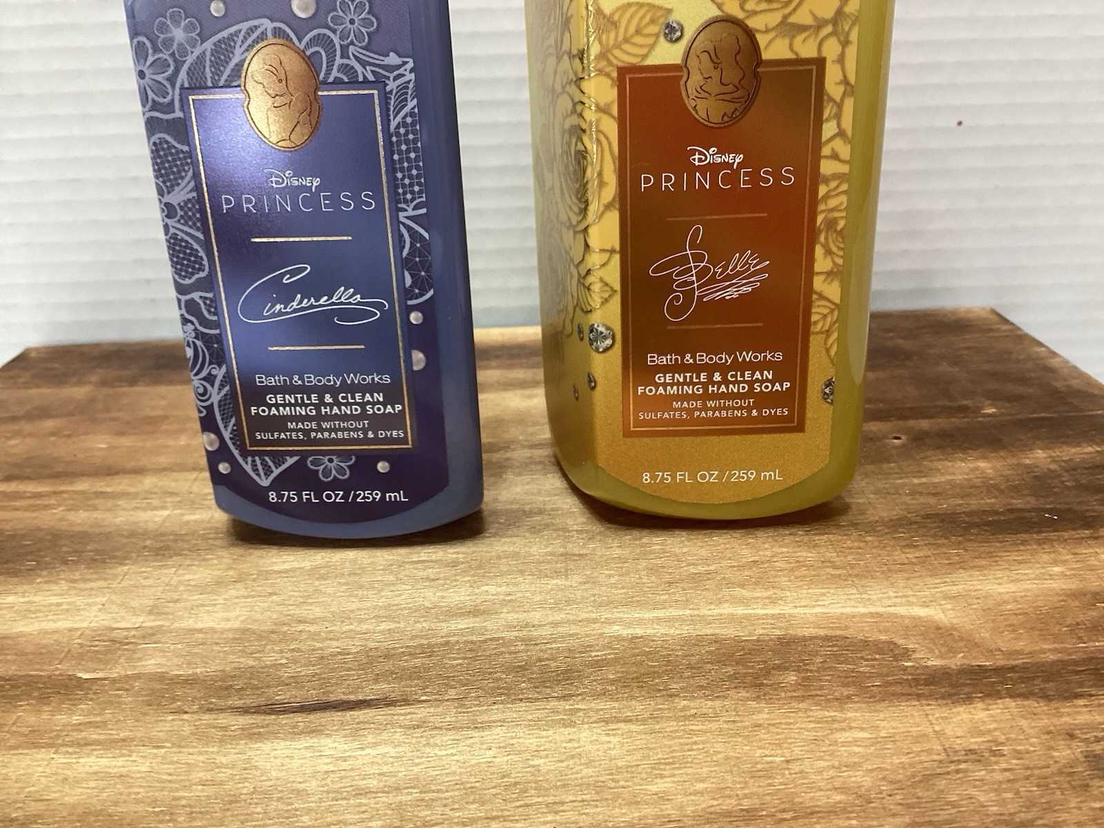 Bath & Body Works Gentle Foaming Soap 2 Disney Princess BELLE & Cinderella