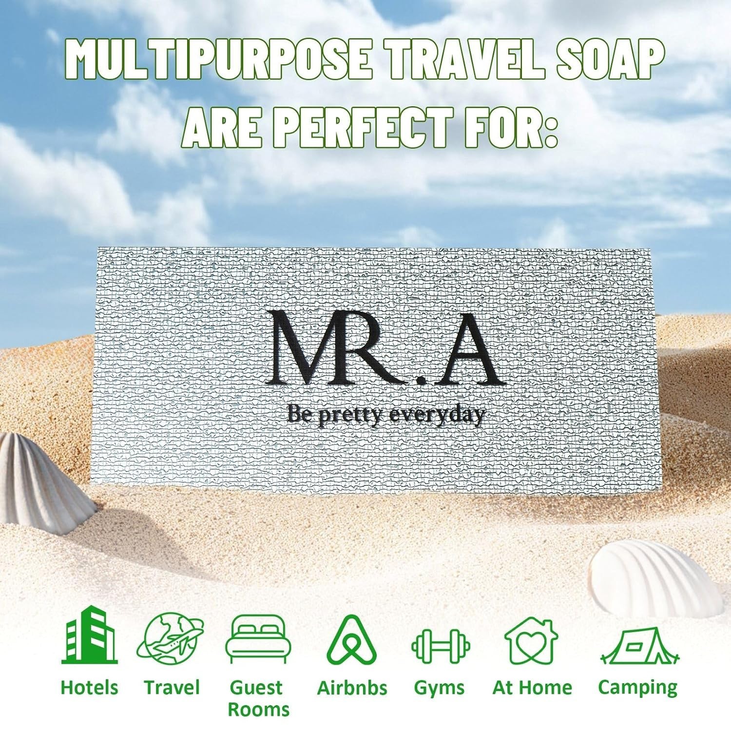 Mini Fresh Scent Travel Soap Bars Individually Wrapped | TSA Friendly &