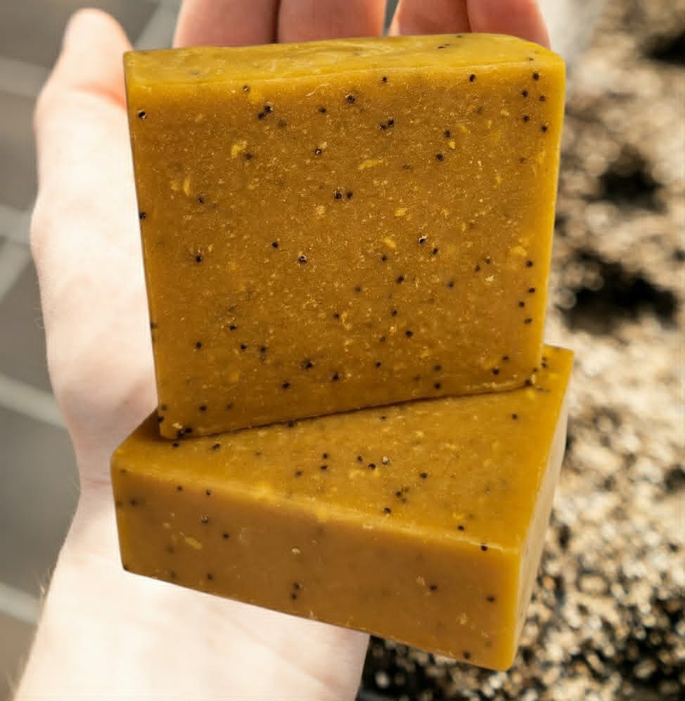 Lemon Zest w/ Poppy Seeds w/ Kojic Acid & Niacinamide B3 Scented Beauty Bar Soap