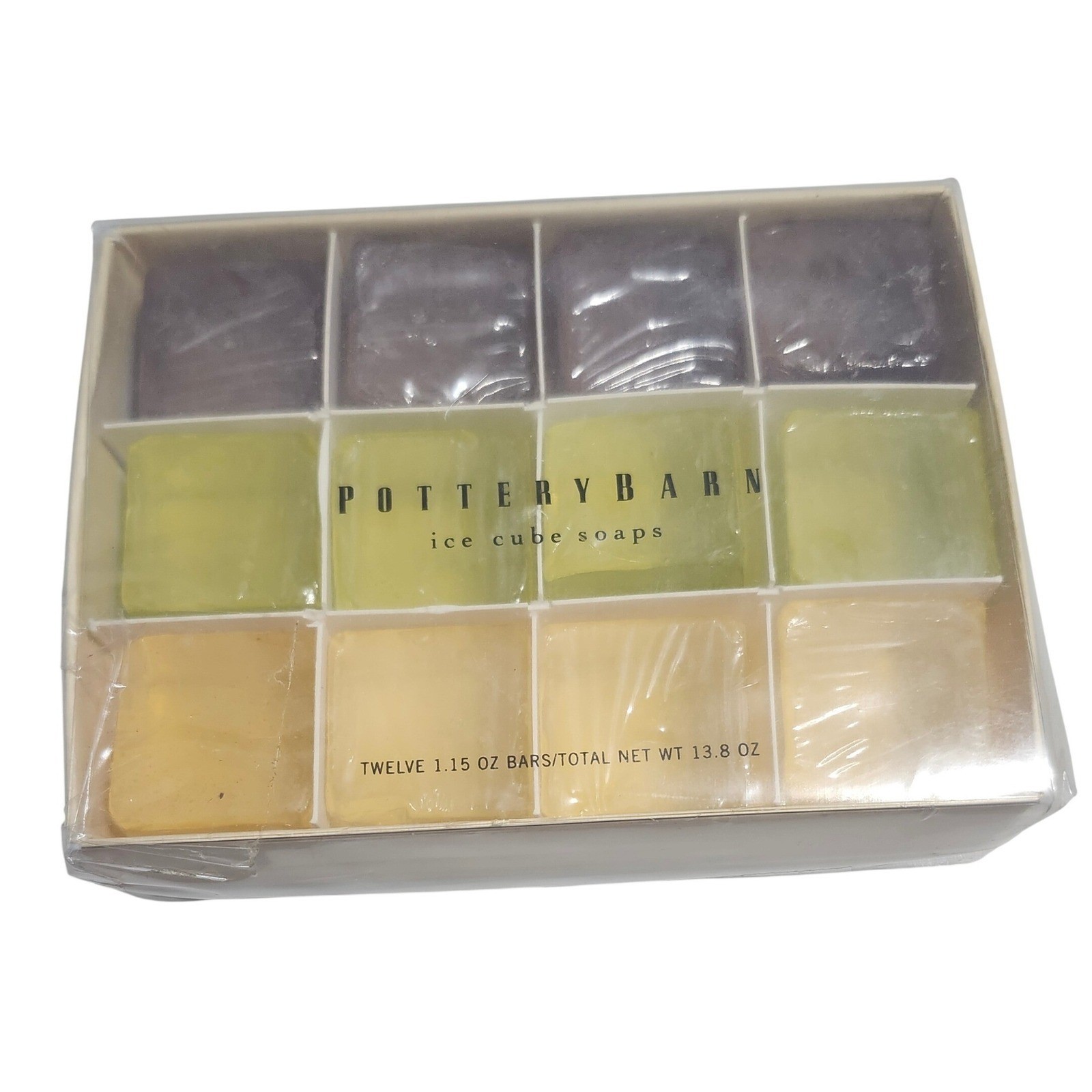 Pottery Barn Ice Cube Soaps Set 12 Mini Bars 13.8 oz Total Brand New Sealed