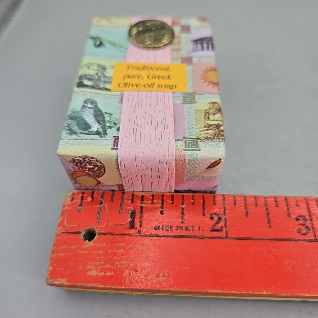 NEW Sealed Wrapped Traditional Pure Greek Olive-Oil Soap By S.S. W/ Greece Token