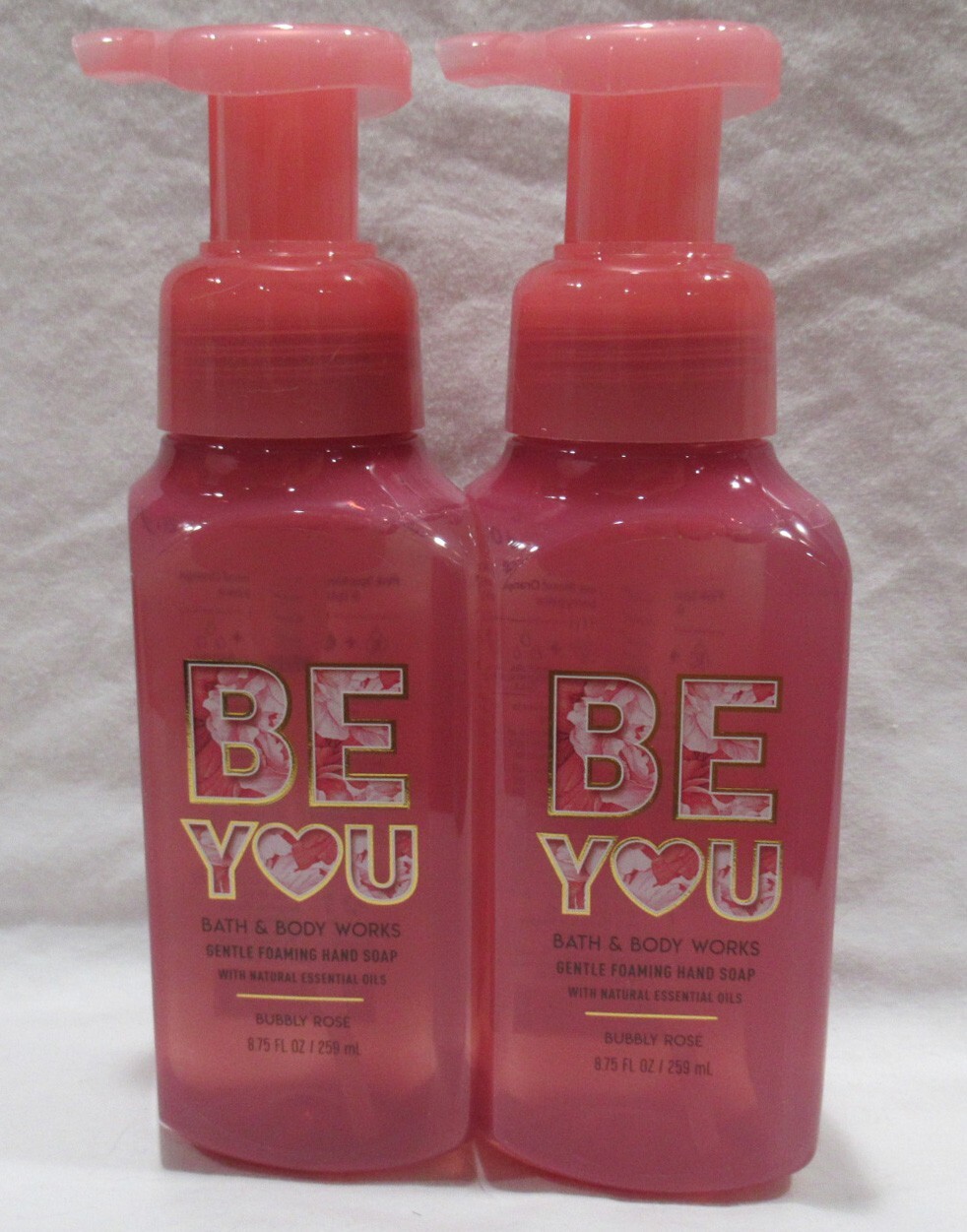 Bath & Body Works Gentle Foaming Hand Soap Set Lot of 2 Be You BUBBLY ROSE