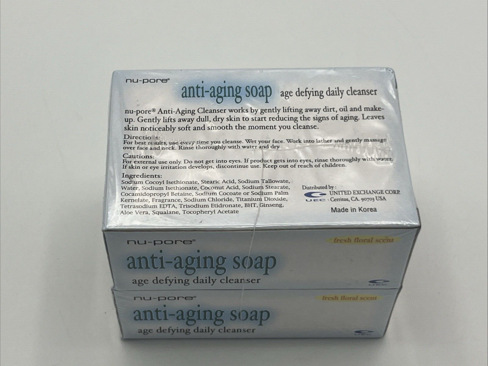 Nu-pore Anti Aging Soap 4.5 oz 2 Pack Sealed
