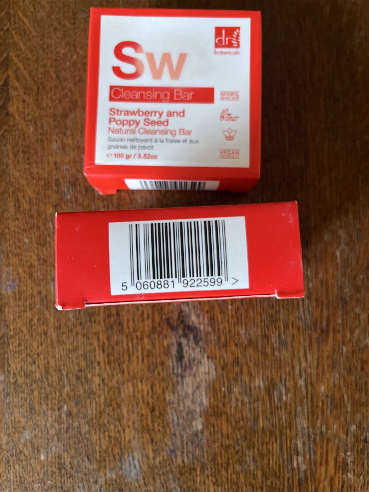 Dr Botanicals Sw Cleansing Bar Strawberry and Poppy Seed 3.52 oz NIB 2 Bars!