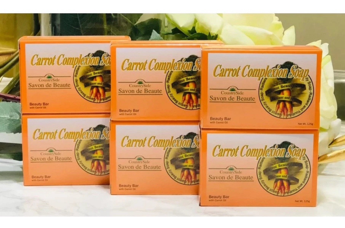 6-Pack CARROT COMPLEXION SOAP BEAUTY BAR WITH CARROT OIL 125g (each) BRAND NEW!