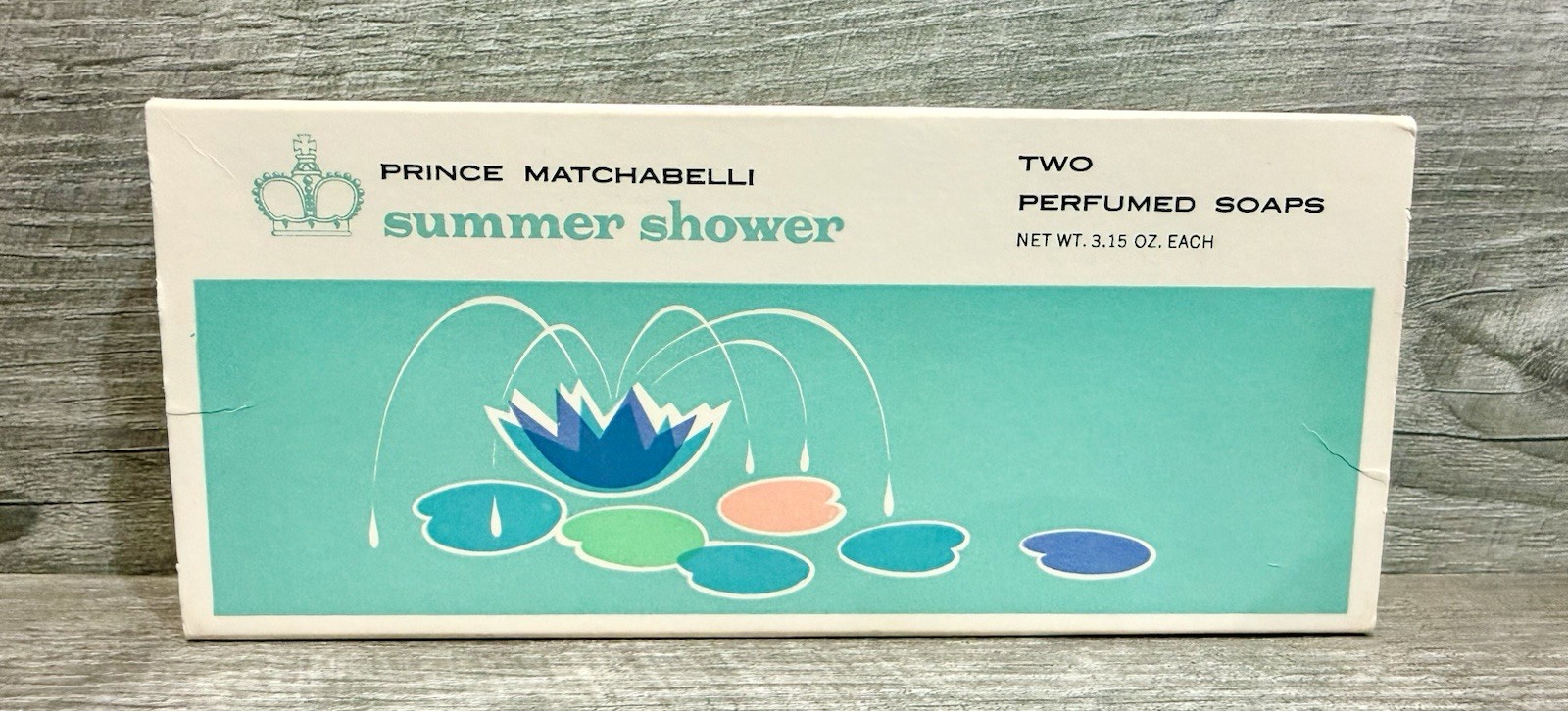 VTG Prince Matchabelli Summer Shower Perfumed Bath Soaps (2) 3.15 Oz Bars 1970s