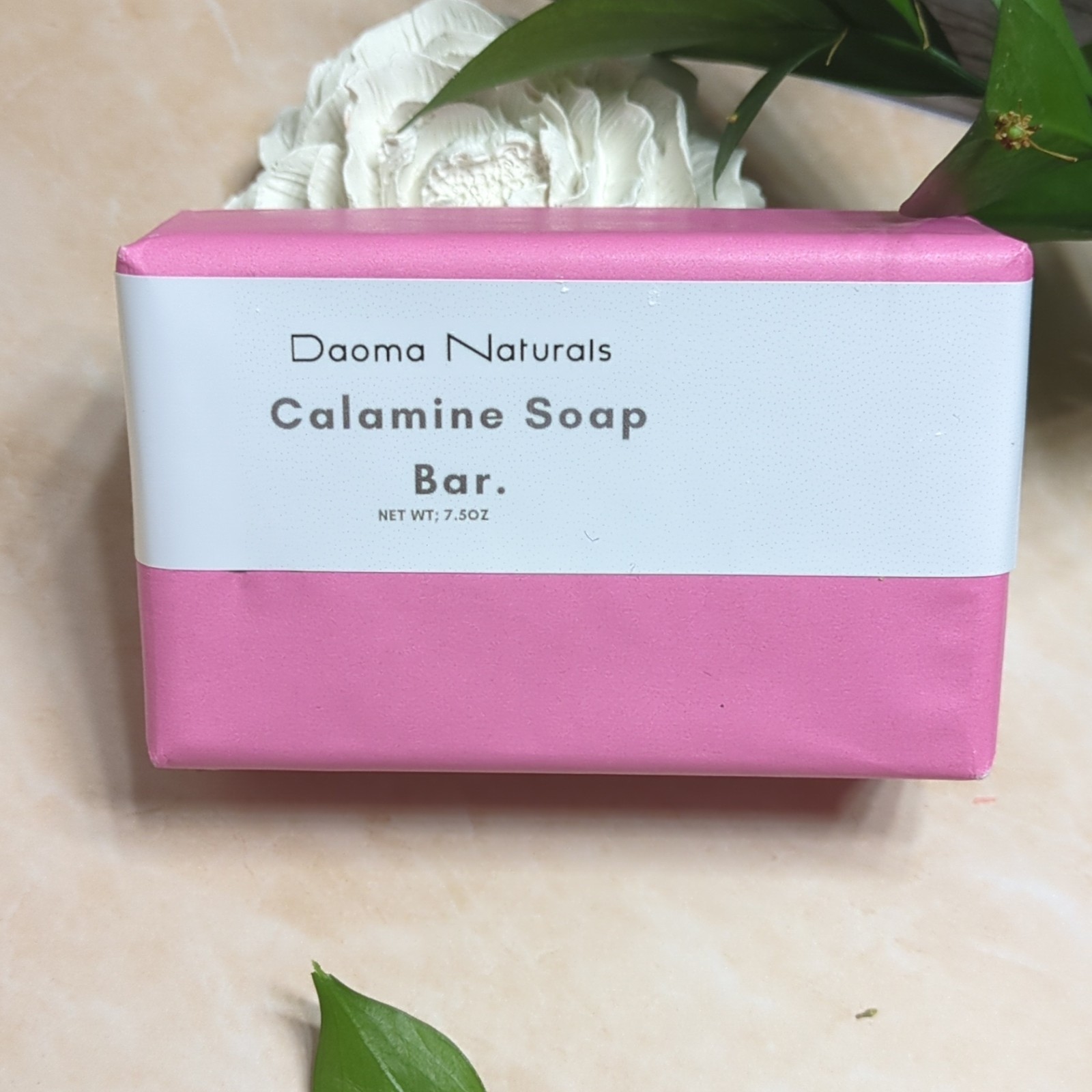 Daoma Naturals Calamine Soap Bar 7.5 oz Pink Glycerin Body Hands Face Unisex