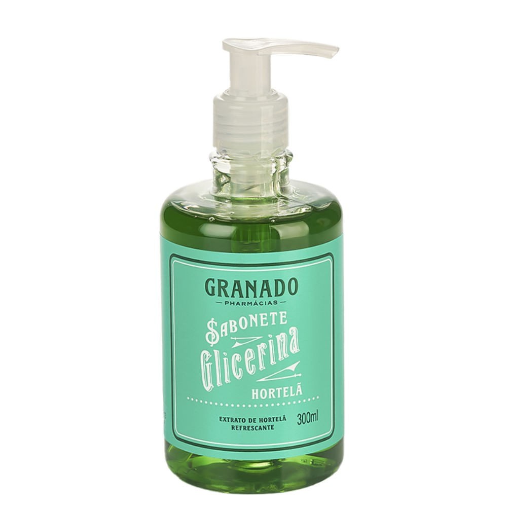 Granado Glicerina Sabonete Liquido Glicerina Hortela 300Ml (Liquid Soap 10FlOz)