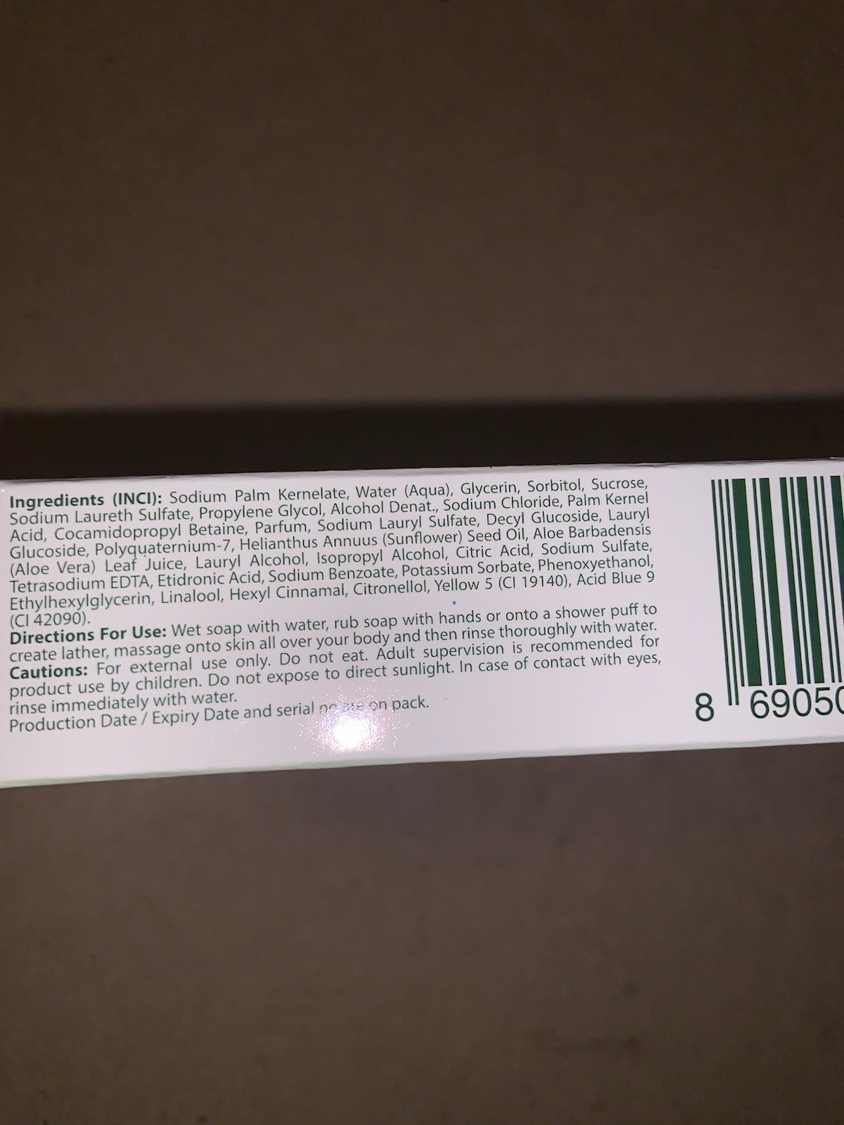 10X Lot Duru Hydro Pure Aloe Vera Soap Bar 3.75 Oz Parabens Gluten Free