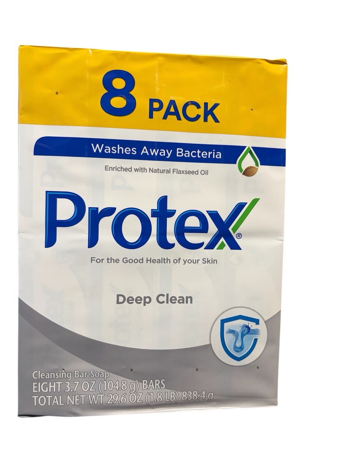 Protex Deep Clean Cleansing Bar Soap 8 Pack 3.7 oz Each Washes Away Bacteria