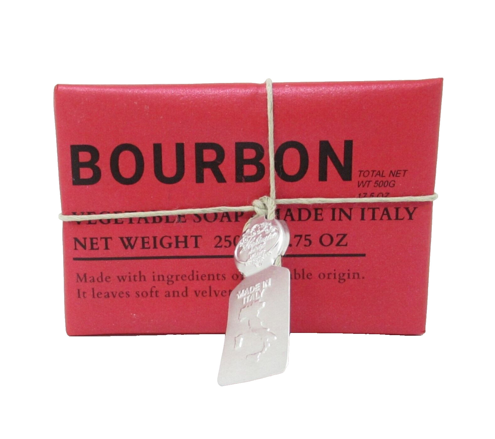 Alchimia Men Italian Luxury Vegetable Bath Bar Soap 2 Pack Bourbon scented
