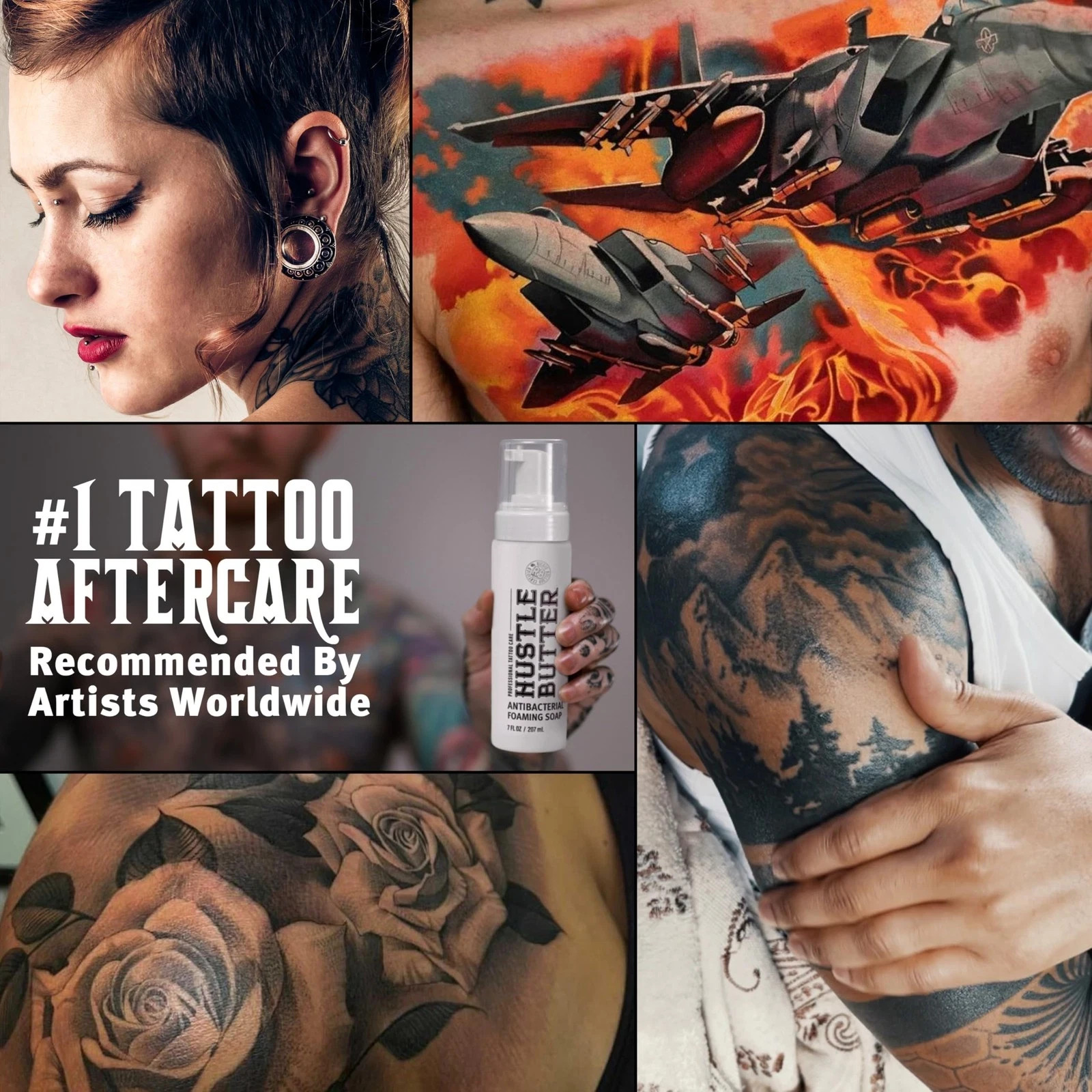 Hustle Bubbles Tattoo Aftercare Tattoo Soap Antibacterial Soap To Clean New T…