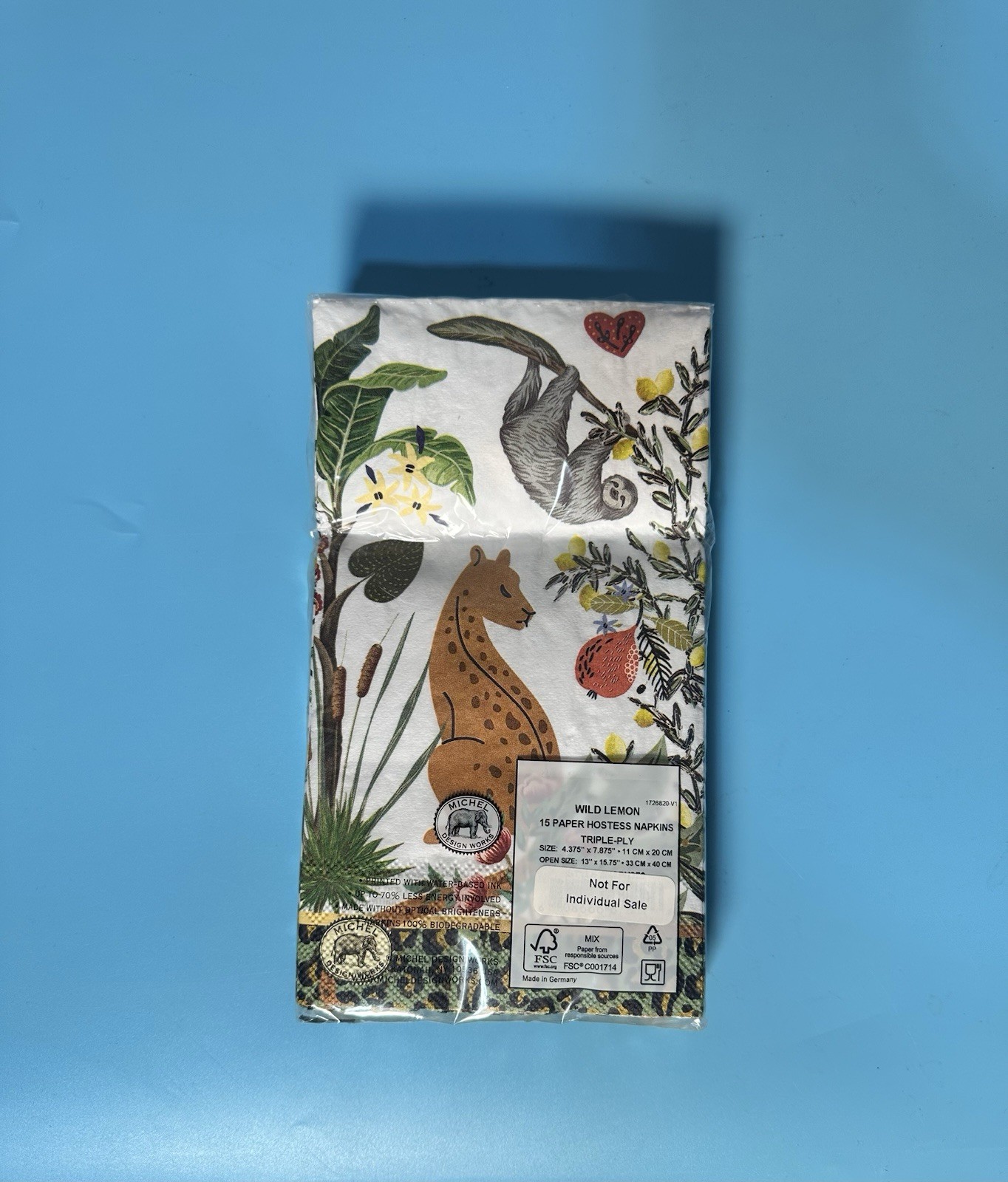 Michel Design Works 17.8 Oz Wild Lemon Soap w/ Napkins and Container