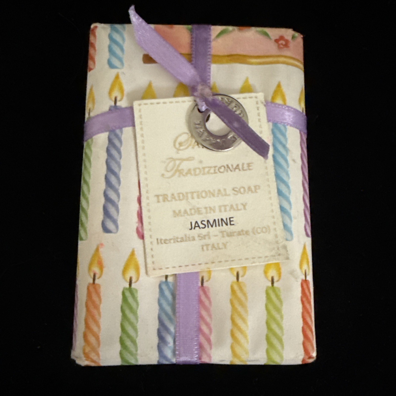 Sapone Tradizionale bar soap made in Italy Jasmine Scented 9.5 oz HappyBirthday