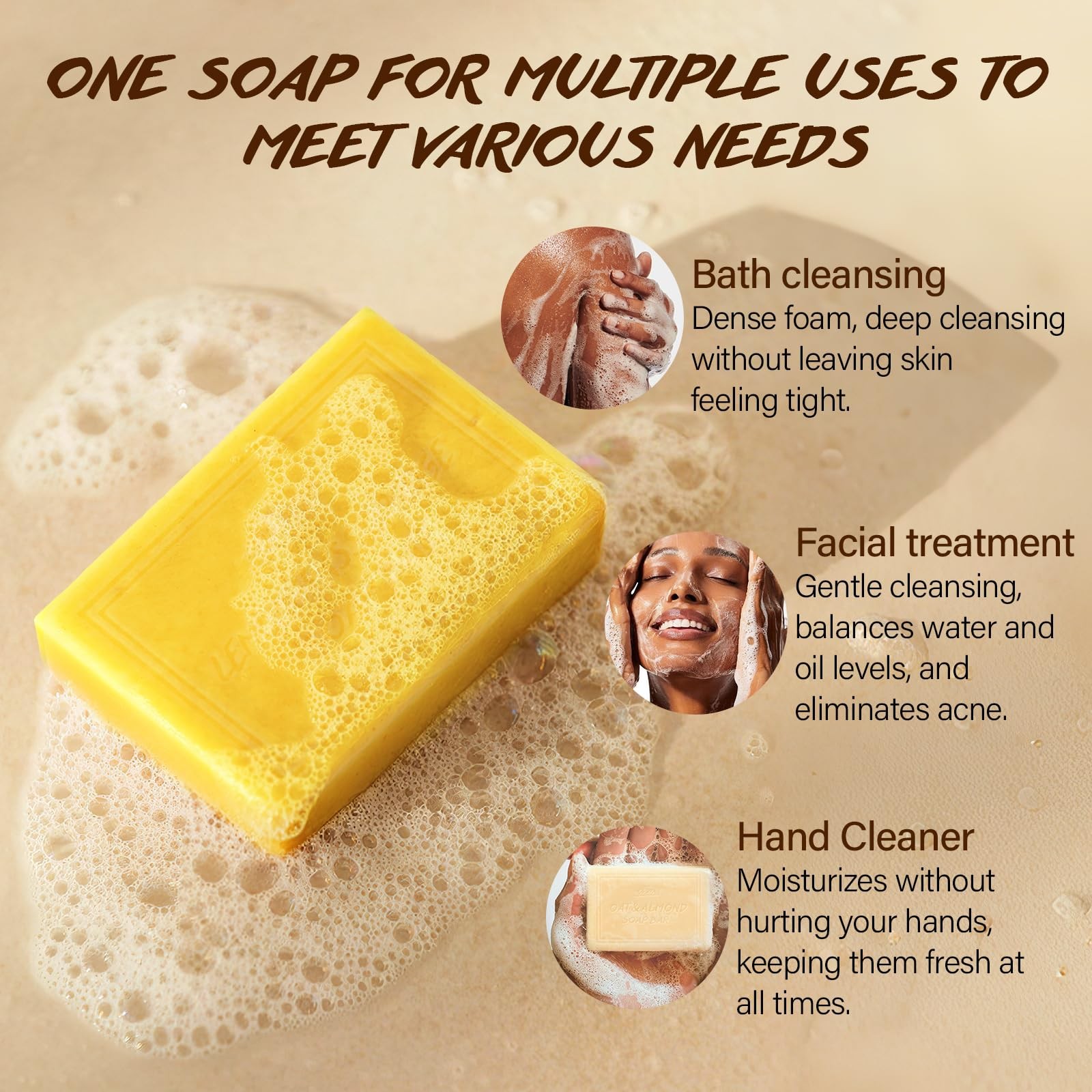 Natural Bar Soap Set for Men Women 6pcs Organic Soap with Plant Extracts for …