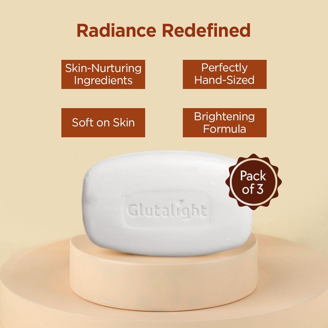 Glutalight Skin Brightening Soap For All Skin Types 75gm Each Pack Of 3