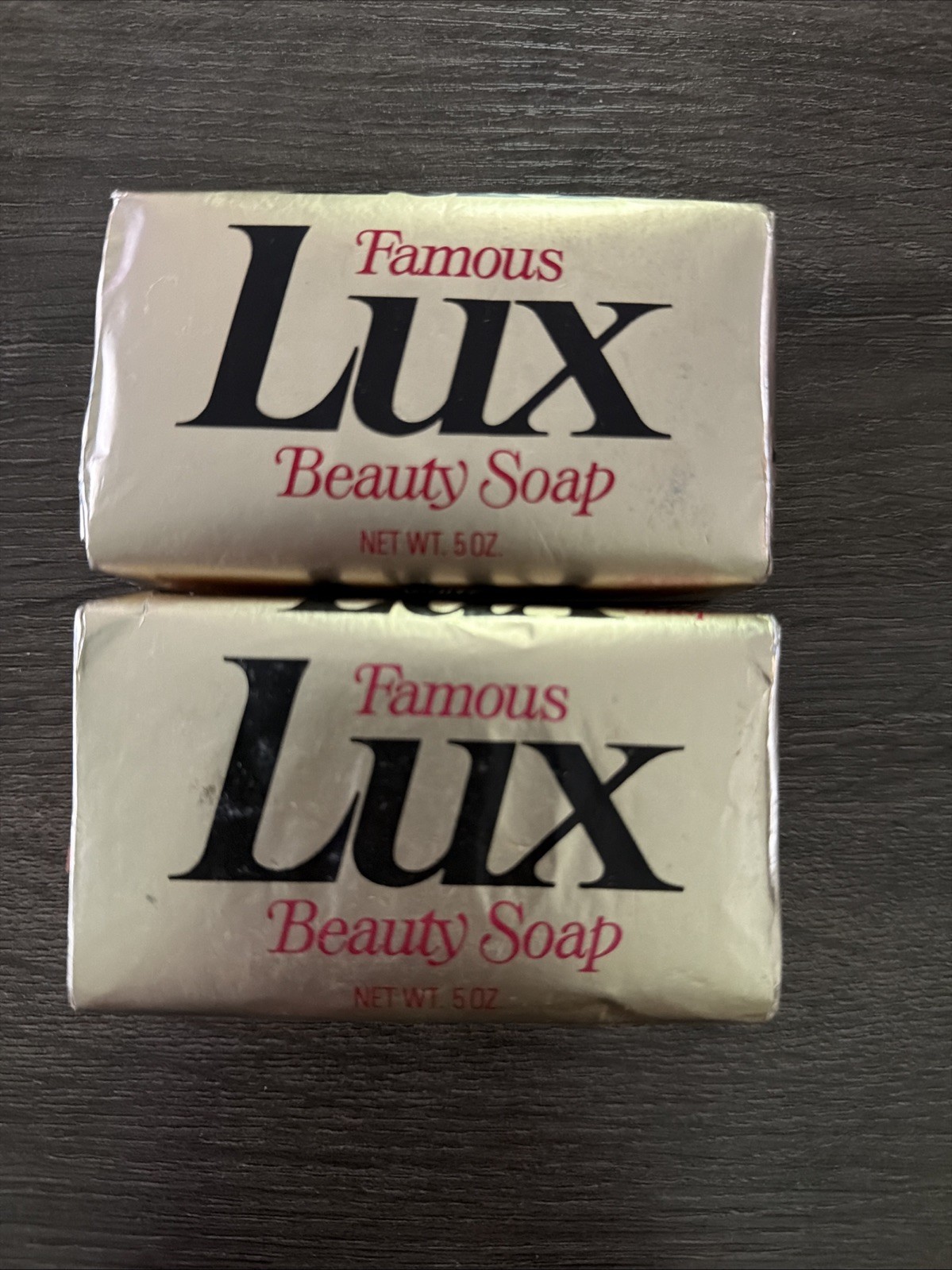 VTG NOSFamous Lux Beauty Deodorant Soap Bar 5oz SIZE DISCONTINUED HTF (Lot Of 2)