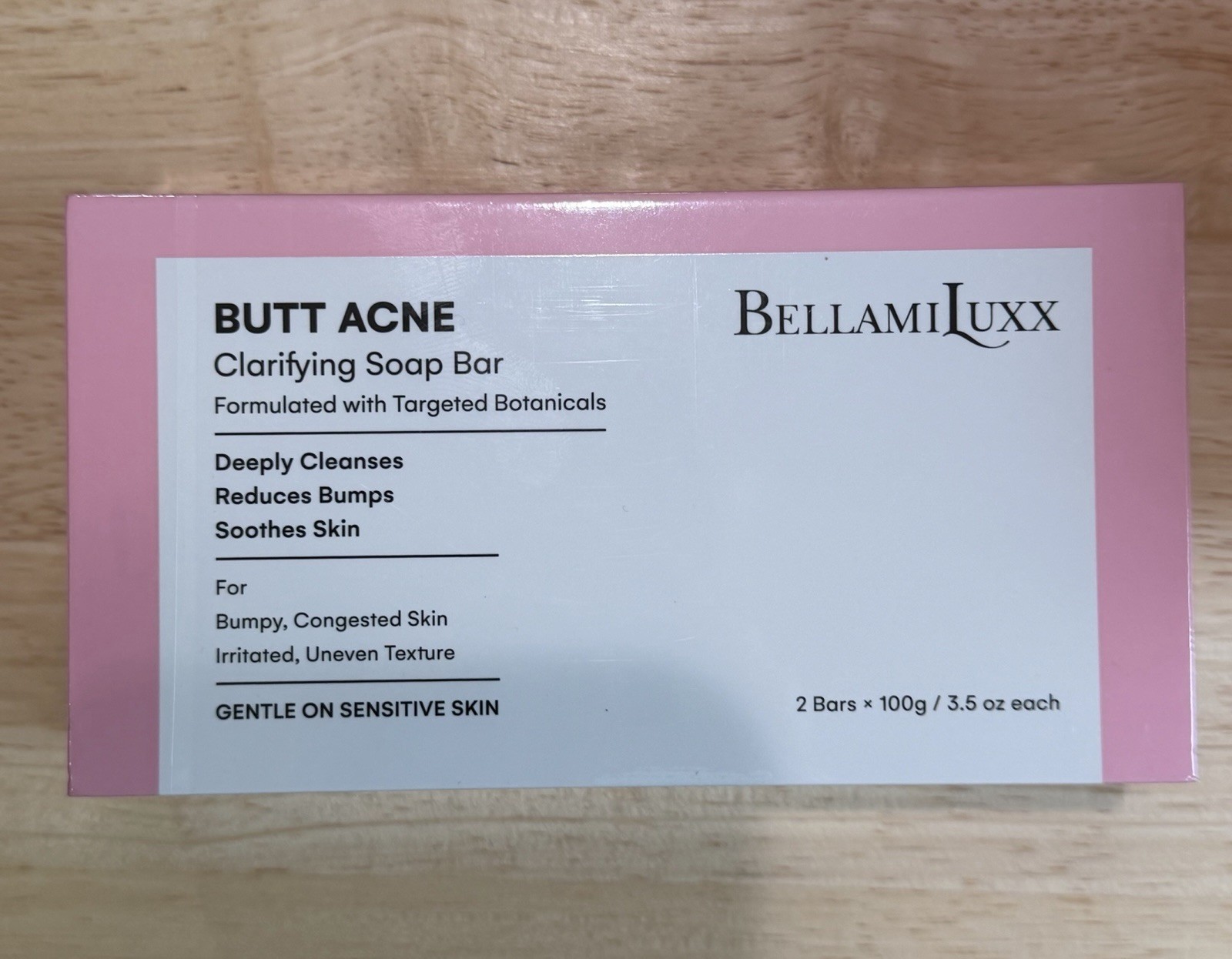 Body Acne Soap Bar Antibacterial Bar for Butt, Thighs, Back, Body Acne, NIB