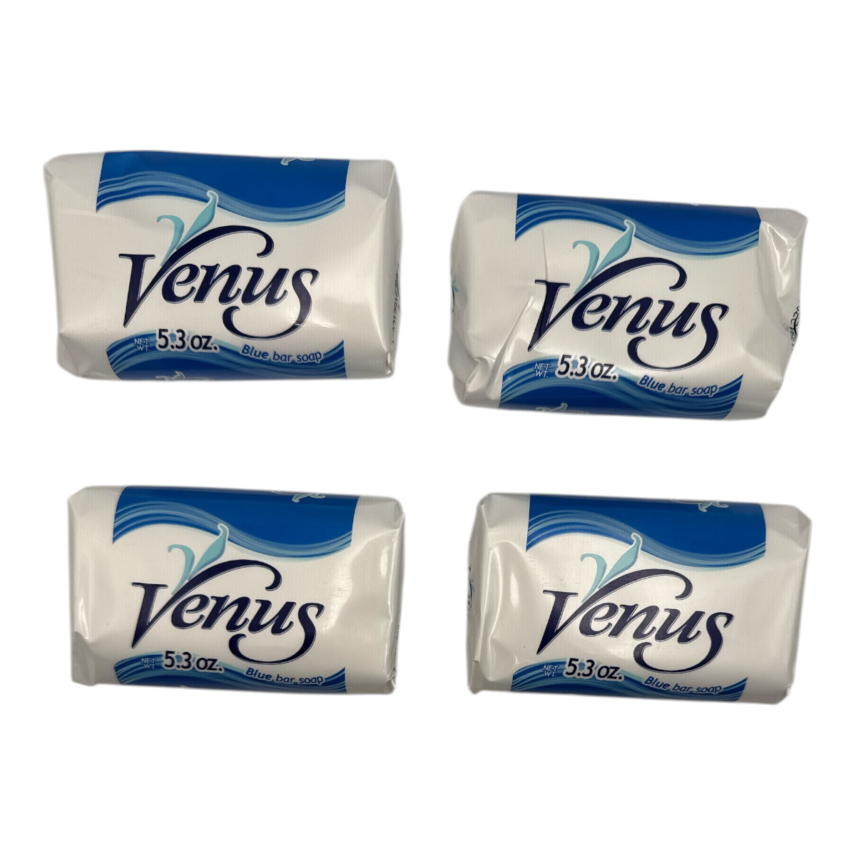Venus Blue Bath Soap – Set of 4 Bars, 5.3 oz Each | Light & Fresh Fragrance