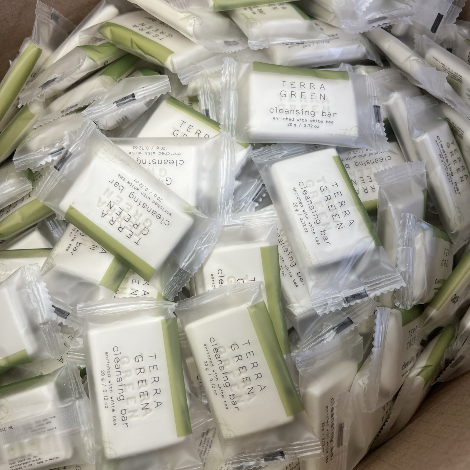 75 Terra Green White Tea Facial Bars 0.70 oz Hotel Travel Size