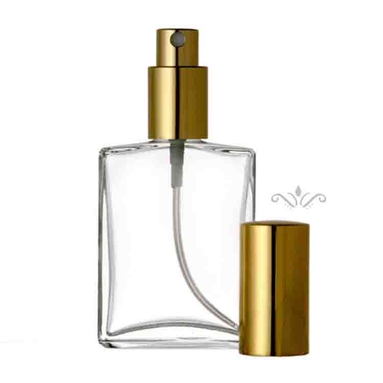 Glass Spray/Atomizer Refillable Perfume Bottle 1 or 2 oz. Empty Flat 30 or 60 ml