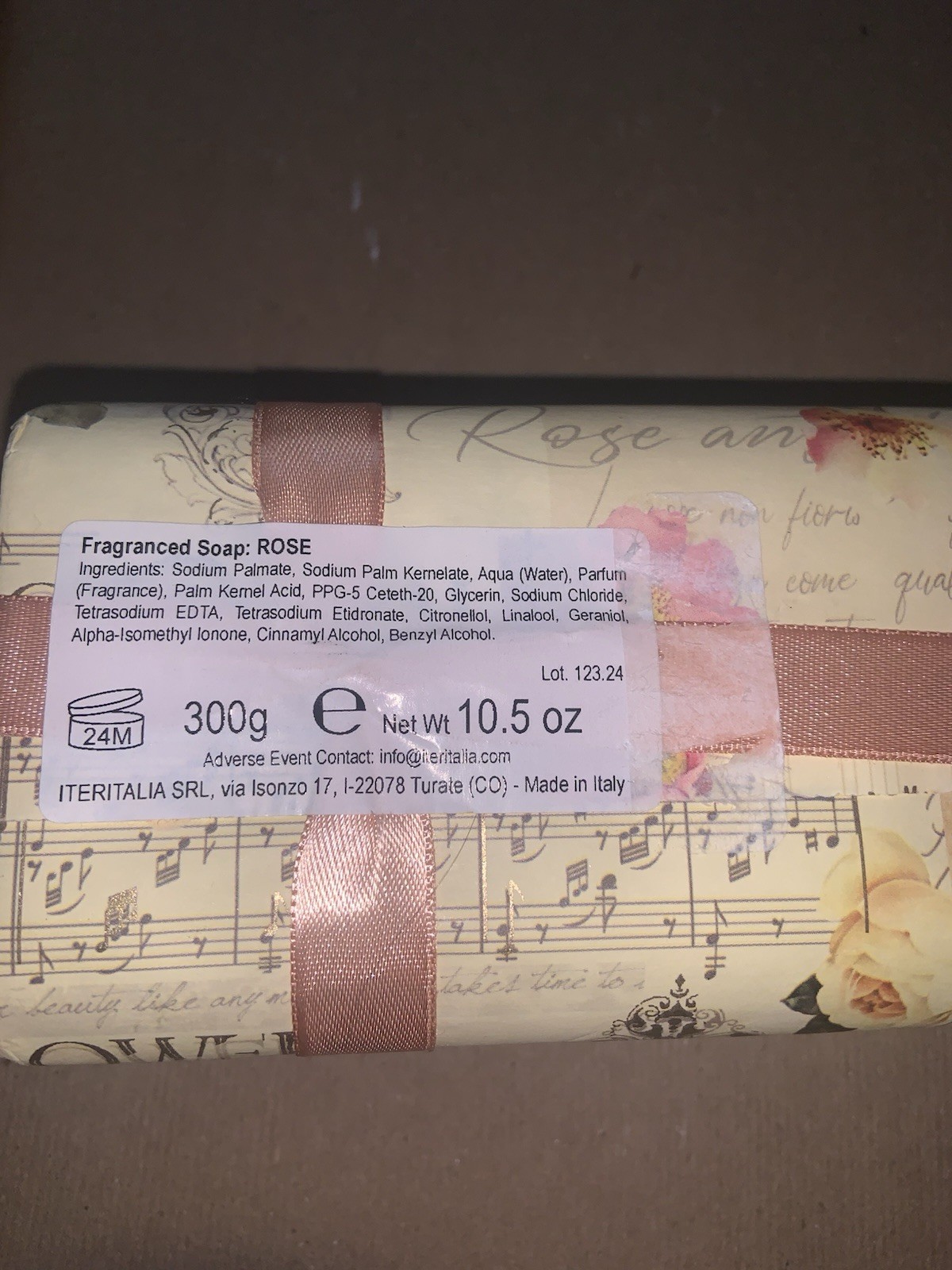 5x Sapone Original Rose Scented 10.5 Oz Soap Bars